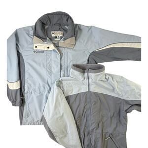 COLUMBIA 3 in 1 INTERCHANGE Fleece Lined Mid length Weather Proof Jacket Coat XL